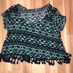 Charlotte Russe Tribal Crop Top